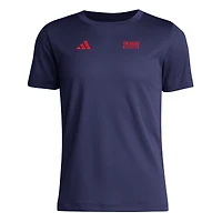 T-shirt cache-cœur local adidas bleu marine New England Revolution AEROREADY pour jeunes