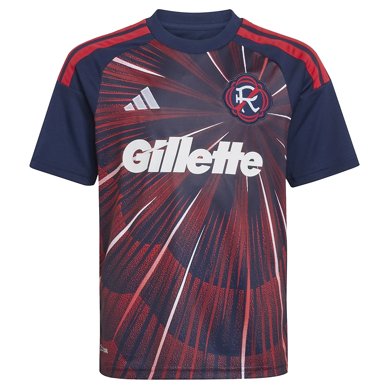 Youth adidas Leonardo Campana Blue New England Revolution 2026 Independence Day Replica Jersey