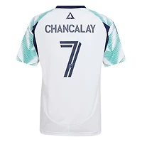 Maillot de joueur réplique adidas Tomás Chancalay blanc New England Revolution 2025 Eastern White Pine x Flag of pour jeunes