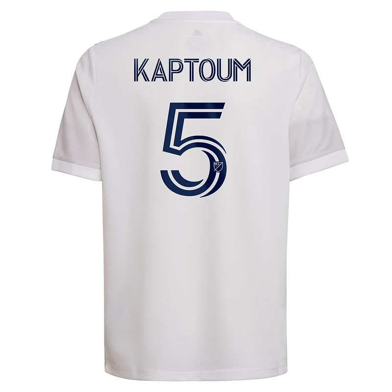 Youth adidas Wilfrid Kaptoum White New England Revolution 2021 The Fort Replica Jersey
