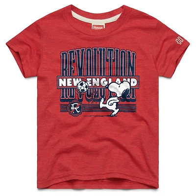 Youth Homage Red New England Revolution MLS x Peanuts Snoopy Graphic Tri-Blend T-Shirt