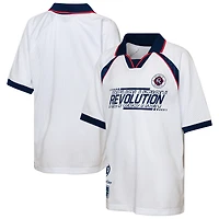 Youth Outerstuff  White New England Revolution Mesh Raglan T-Shirt