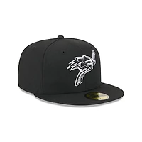 Casquette ajustée 59FIFTY New Era noire pour homme, thème Hampshire Fisher Cats