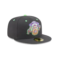 Men's New Era  Charcoal New Hampshire Fisher Cats Theme Nights 59FIFTY Fitted Hat