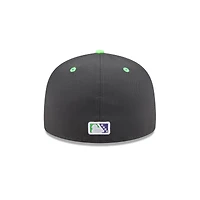 Casquette ajustée 59FIFTY New Era anthracite pour homme, thème Hampshire Fisher Cats