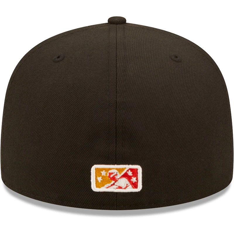 Men's New Era Black/Yellow Gatos Feroces De Hampshire Copa La Diversion 59FIFTY Fitted Hat