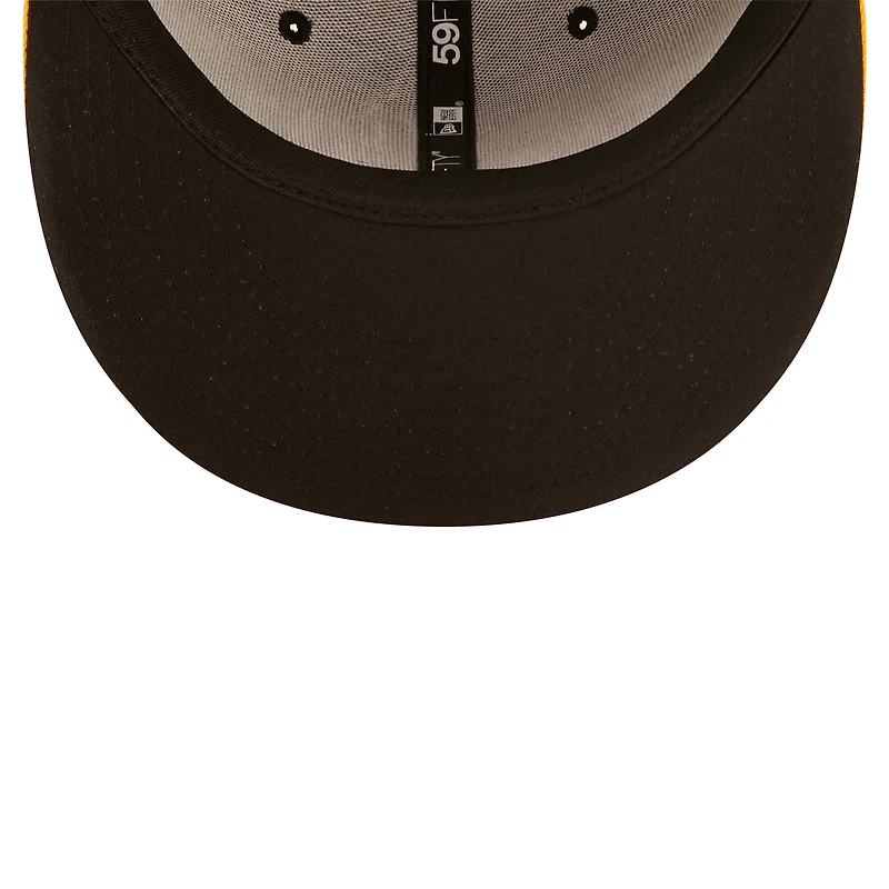 Men's New Era Black/Yellow Gatos Feroces De Hampshire Copa La Diversion 59FIFTY Fitted Hat