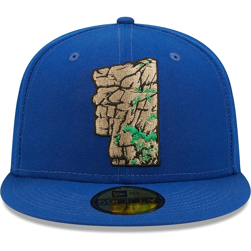 Men's New Era Blue Hampshire Fisher Cats Alternate 2 Authentic Collection 59FIFTY Fitted Hat