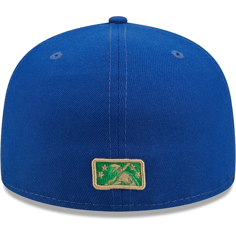Men's New Era Blue Hampshire Fisher Cats Alternate 2 Authentic Collection 59FIFTY Fitted Hat