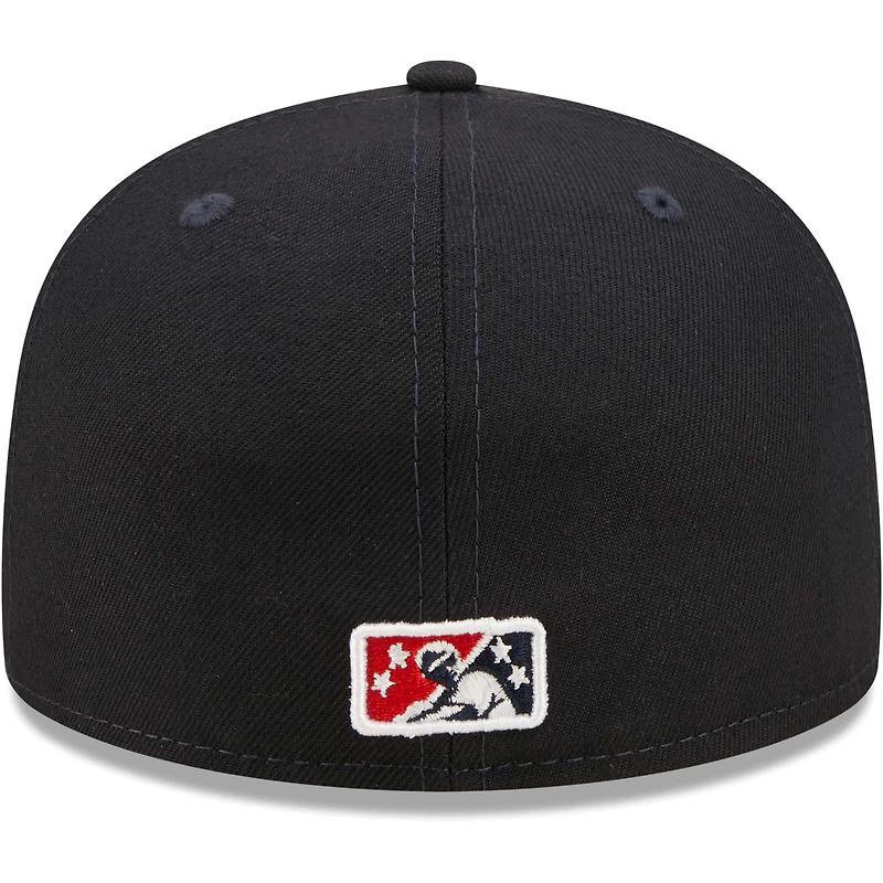 Casquette ajustée 59FIFTY New Hampshire Fisher Cats Alternate 1 Authentic Collection Era pour homme, bleu marine