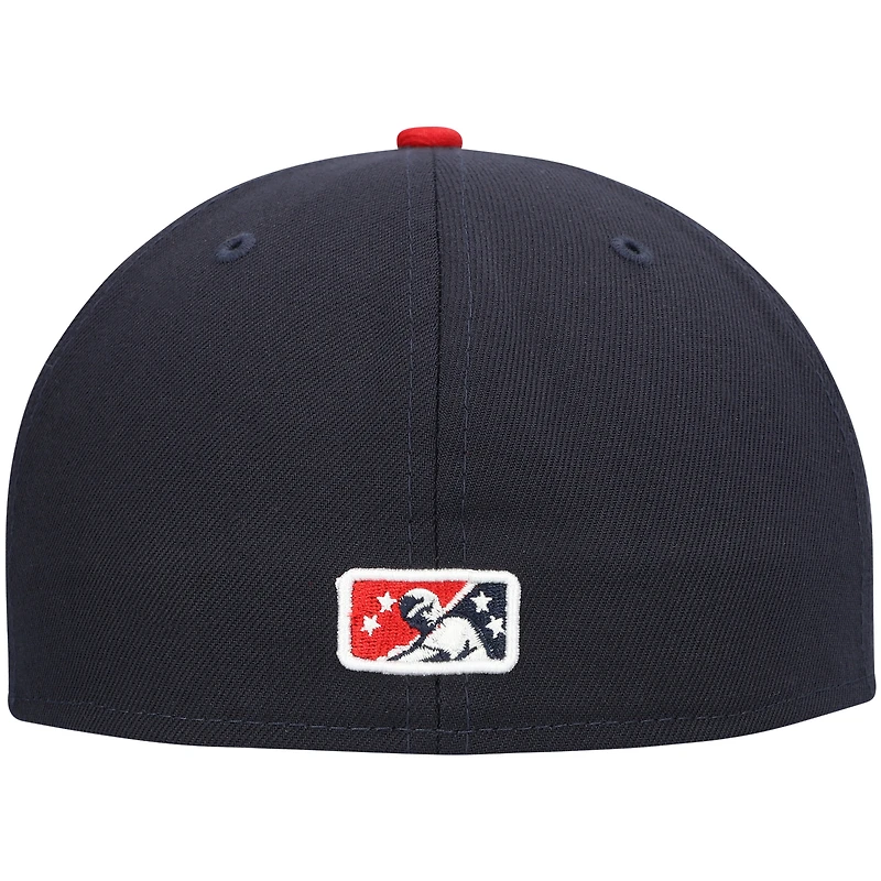 Men's New Era Navy Hampshire Fisher Cats Authentic Collection Road 59FIFTY Fitted Hat