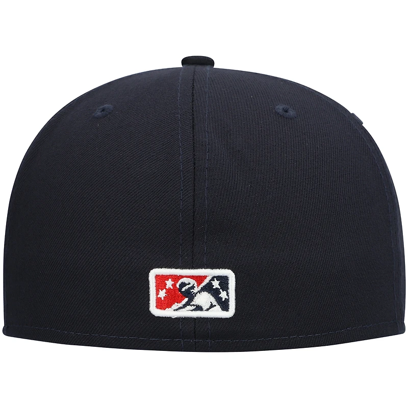 Men's New Era Navy Hampshire Fisher Cats Authentic Collection Team Home 59FIFTY Fitted Hat