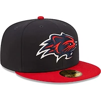 Men's New Era Navy Hampshire Fisher Cats Road Authentic Collection 59FIFTY Fitted Hat