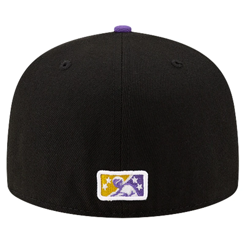Men's New Era Purple Hampshire Fisher Cats Theme Night Hockey 59FIFTY Fitted Hat