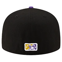 Men's New Era Purple Hampshire Fisher Cats Theme Night Hockey 59FIFTY Fitted Hat