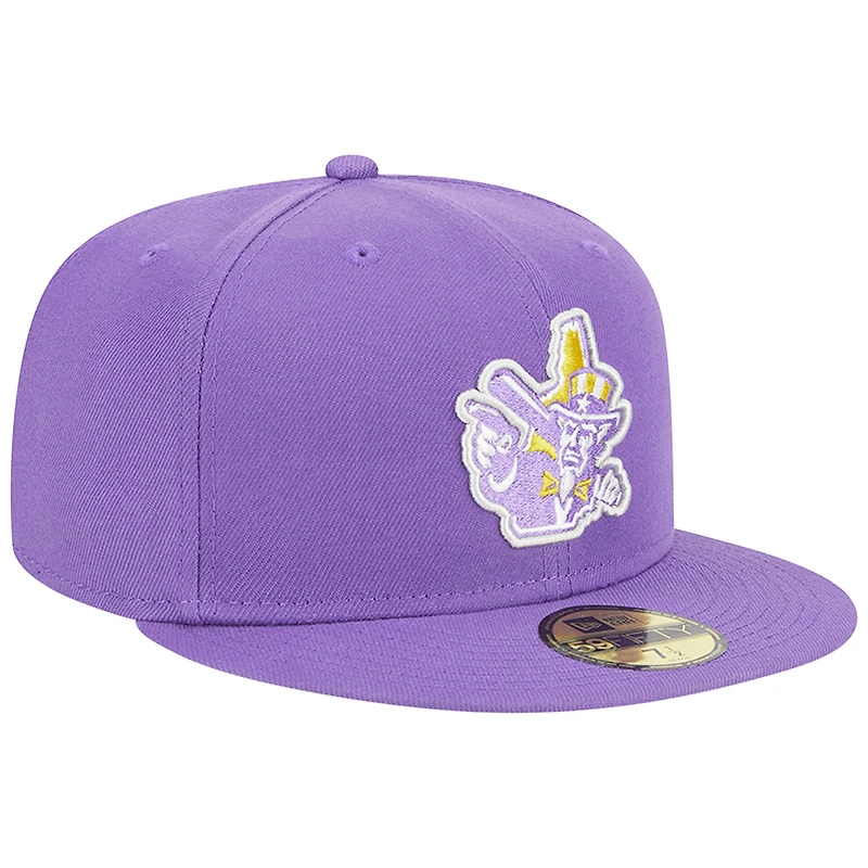 Men's New Era Purple Hampshire Fisher Cats Theme Nights Primaries Uncle Sam 59FIFTY Fitted Hat