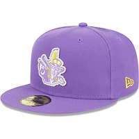 Men's New Era Purple Hampshire Fisher Cats Theme Nights Primaries Uncle Sam 59FIFTY Fitted Hat