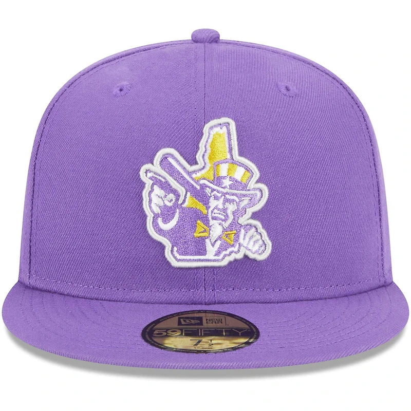 Casquette ajustée 59FIFTY New Hampshire Fisher Cats pour homme Era Purple