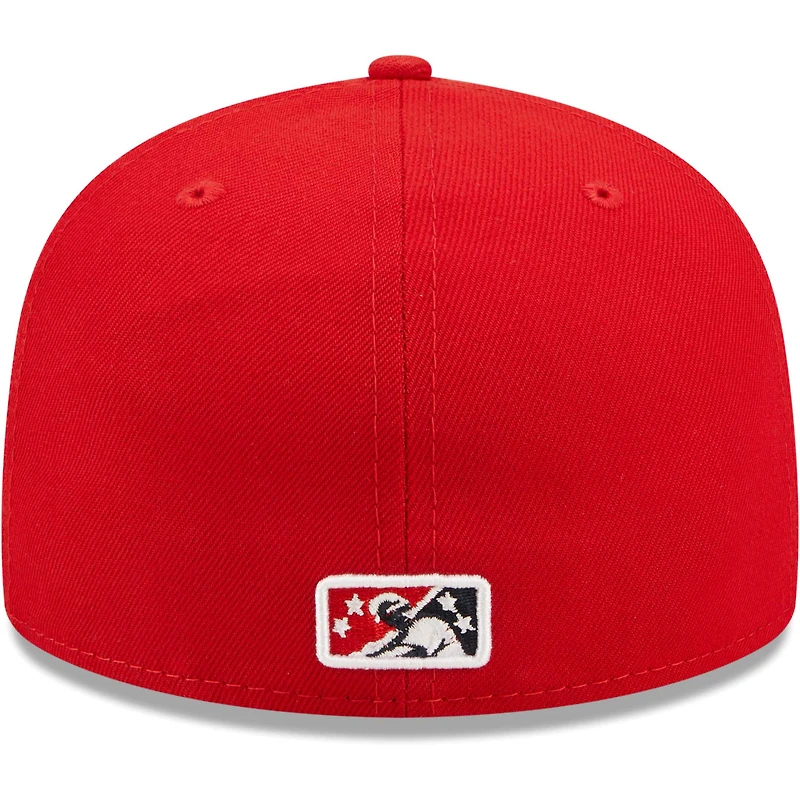 Men's New Era Red Hampshire Fisher Cats Alternate 3 Authentic Collection 59FIFTY Fitted Hat