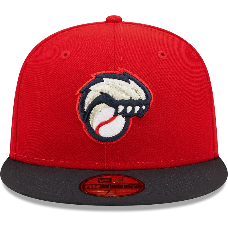 Men's New Era Red Hampshire Fisher Cats Authentic Collection Team Alternate 59FIFTY Fitted Hat