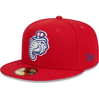 Men's New Era Red Hampshire Fisher Cats Theme Nights Primaries 59FIFTY Fitted Hat