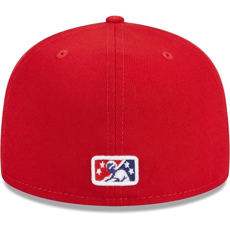 Men's New Era Red Hampshire Fisher Cats Theme Nights Primaries 59FIFTY Fitted Hat