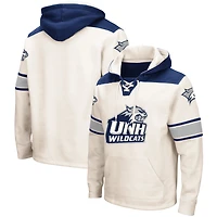Sweat à capuche lacets Colosseum crème New Hampshire Wildcats 2.0 pour hommes