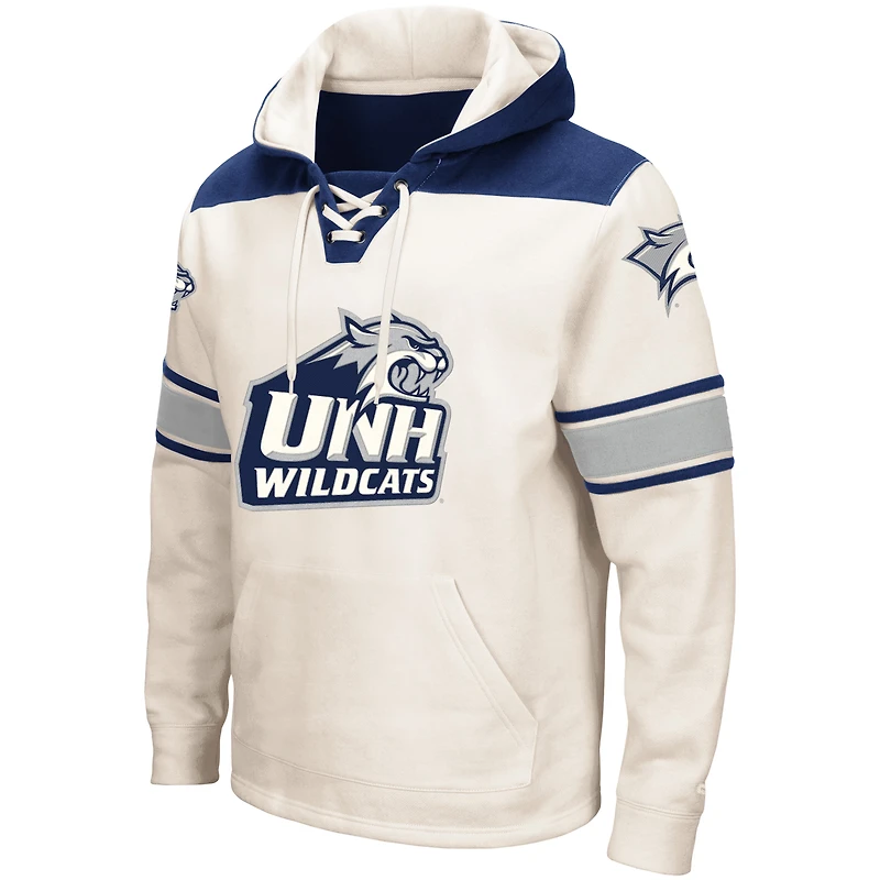 Sweat à capuche lacets Colosseum crème New Hampshire Wildcats 2.0 pour hommes