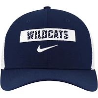 Casquette réglable de camionneur Nike bleu marine New Hampshire Wildcats 2024/25 Sideline Rise pour homme