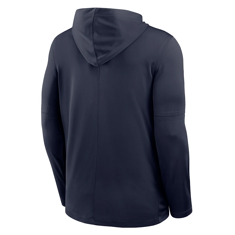 Haut à capuche léger Nike Dri-FIT pour homme, bleu marine, New Hampshire Wildcats