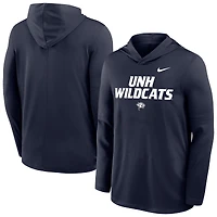 Haut à capuche léger Nike Dri-FIT pour homme, bleu marine, New Hampshire Wildcats