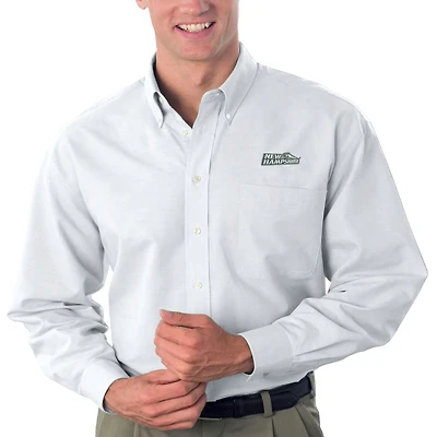 Men's White New Hampshire Wildcats Big & Tall Velocity Oxford Button-Down Shirt