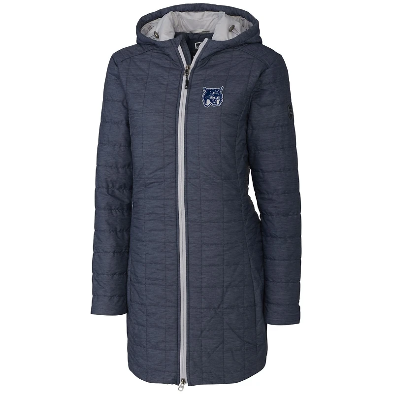 Women's Cutter & Buck Anthracite New Hampshire Wildcats Rainier Eco PrimaLoft Hooded Long Coat