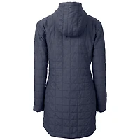 Women's Cutter & Buck Anthracite New Hampshire Wildcats Rainier Eco PrimaLoft Hooded Long Coat