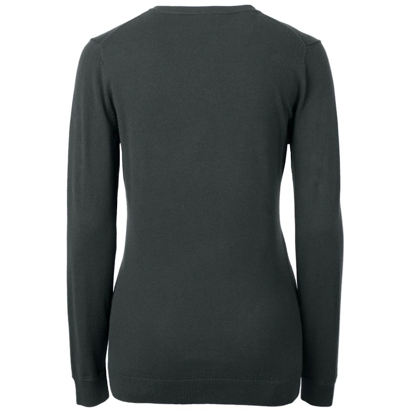 Women's Cutter & Buck Heather Charcoal New Hampshire Wildcats Lakemont Tri-Blend V-Neck Sweater