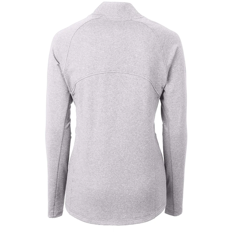 Women's Cutter & Buck  Heather Gray New Hampshire Wildcats Adapt Eco Knit Recycled Full-Zip Jacket