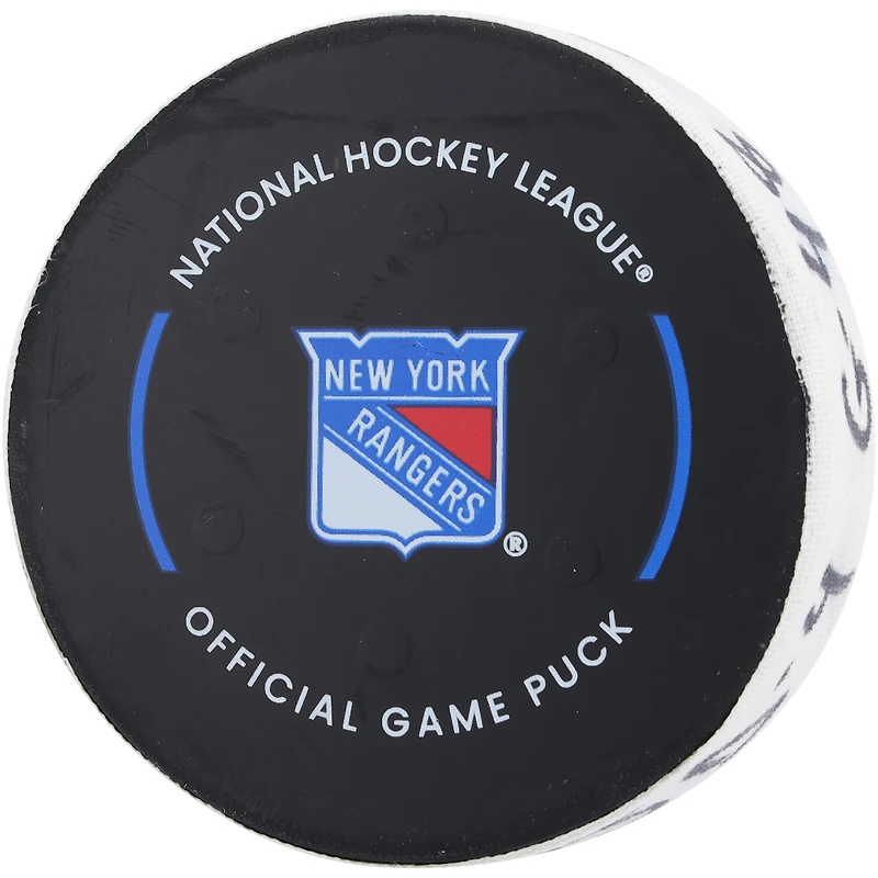 Brian Halonen New Jersey Devils Game-Used Goal Puck vs. New York Rangers on October 1, 2024