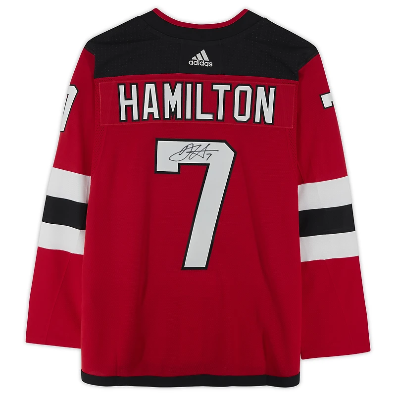 Maillot authentique adidas autographié par Dougie Hamilton des Devils du New Jersey