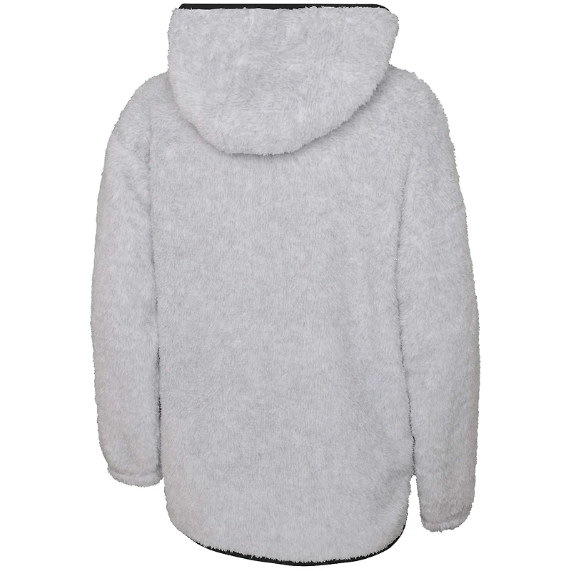 Sweat à capuche en polaire Ultimate Teddy pour jeunes filles, gris, New Jersey Devils
