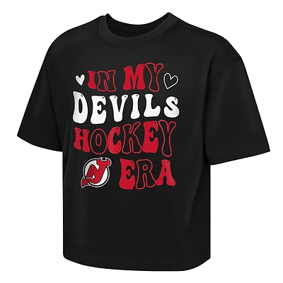 Girls Youth Outerstuff  Black New Jersey Devils My Era Boxy T-Shirt