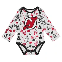 Body à manches longues pour bébé blanc New Jersey Devils Quick Learner