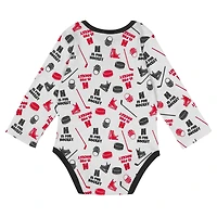 Body à manches longues pour bébé blanc New Jersey Devils Quick Learner