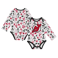 Body à manches longues pour bébé blanc New Jersey Devils Quick Learner