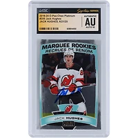 Jack Hughes New Jersey Devils Autographed 2019-20 O-Pee-Chee Platinum Marquee Rookies #200 CGC Fanatics Witnessed Authenticated Auto 10 Rookie Card