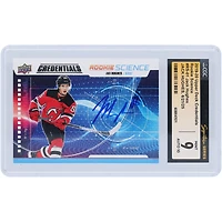 Jack Hughes New Jersey Devils Autographed 2019-20 Upper Deck Credentials Rookie Science #RS-01 CGC Fanatics Witnessed Authenticated /10 Rookie Card