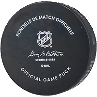 Rondelle de match officielle autographiée par Jack Hughes des Devils du New Jersey