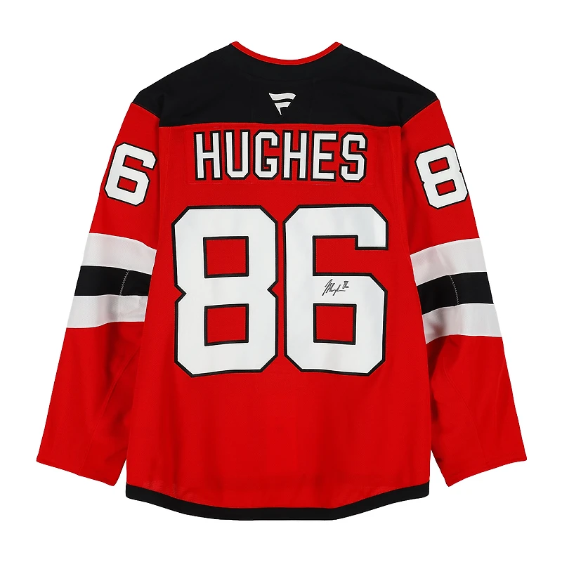Jack Hughes New Jersey Devils Autographed Red Fanatics Authentic Pro Jersey