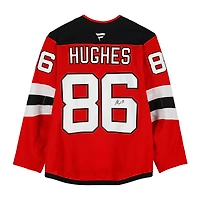 Jack Hughes New Jersey Devils Autographed Red Fanatics Authentic Pro Jersey