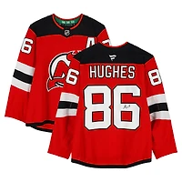 Jack Hughes New Jersey Devils Autographed Red Fanatics Authentic Pro Jersey