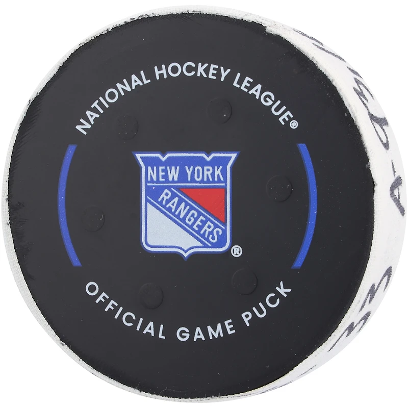 Jakub Zboril New Jersey Devils Game-Used Goal Puck vs. New York Rangers on October 1, 2024